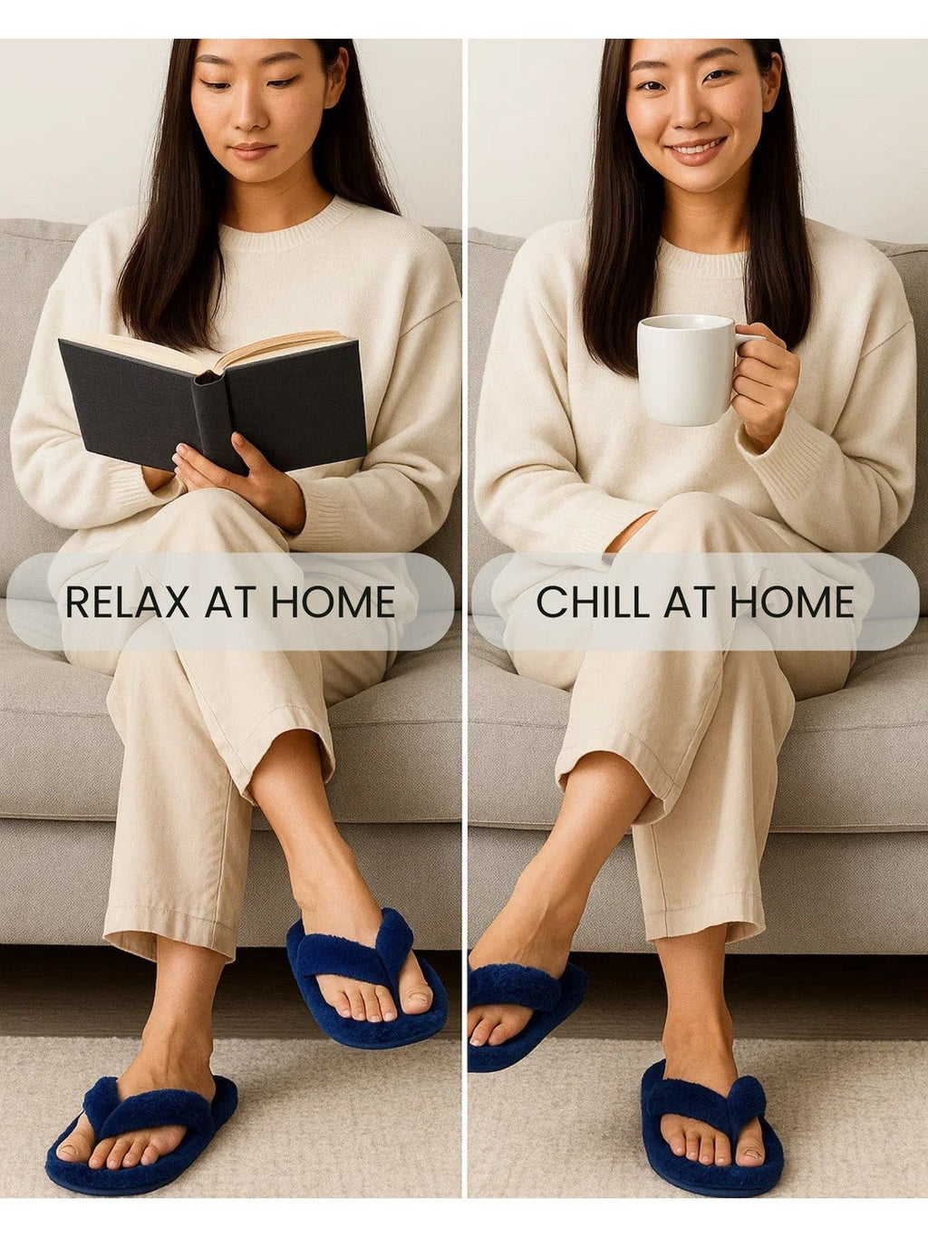 TRAVELKHUSHI Women Premium Fur Flip Flops — image 3
