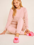 TRAVELKHUSHI Women Pink Fur Flip Flops