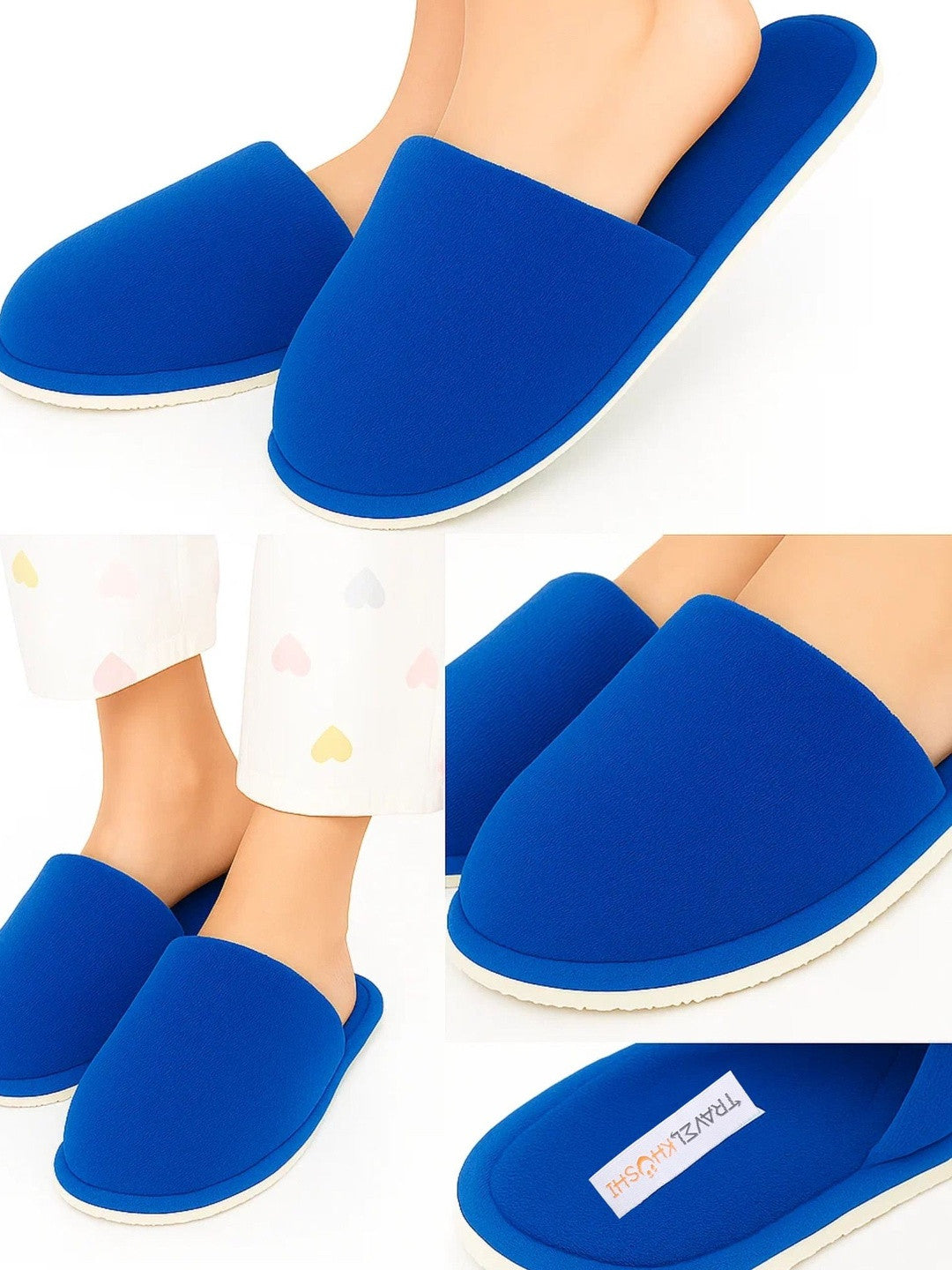 TRAVELKHUSHI Women Pack Of 3 Fur Solid Casual Slip On Flip Flops - image 7
