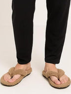 TRAVELKHUSHI Men Fur Flip Flops