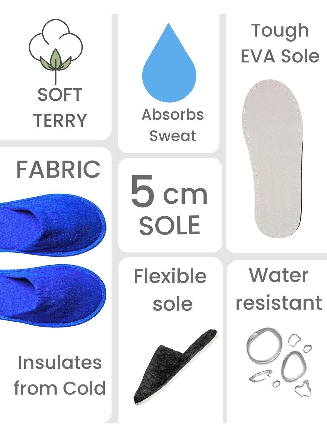 TRAVELKHUSHI Women Blue & Maroon Set Of 2 Solid Soft Microfiber Winter Slippers - image 7