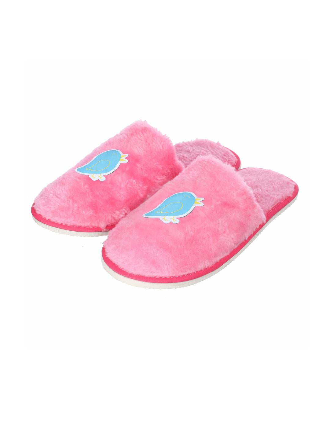 TRAVELKHUSHI Women Pink Fur Flip Flops - image 4