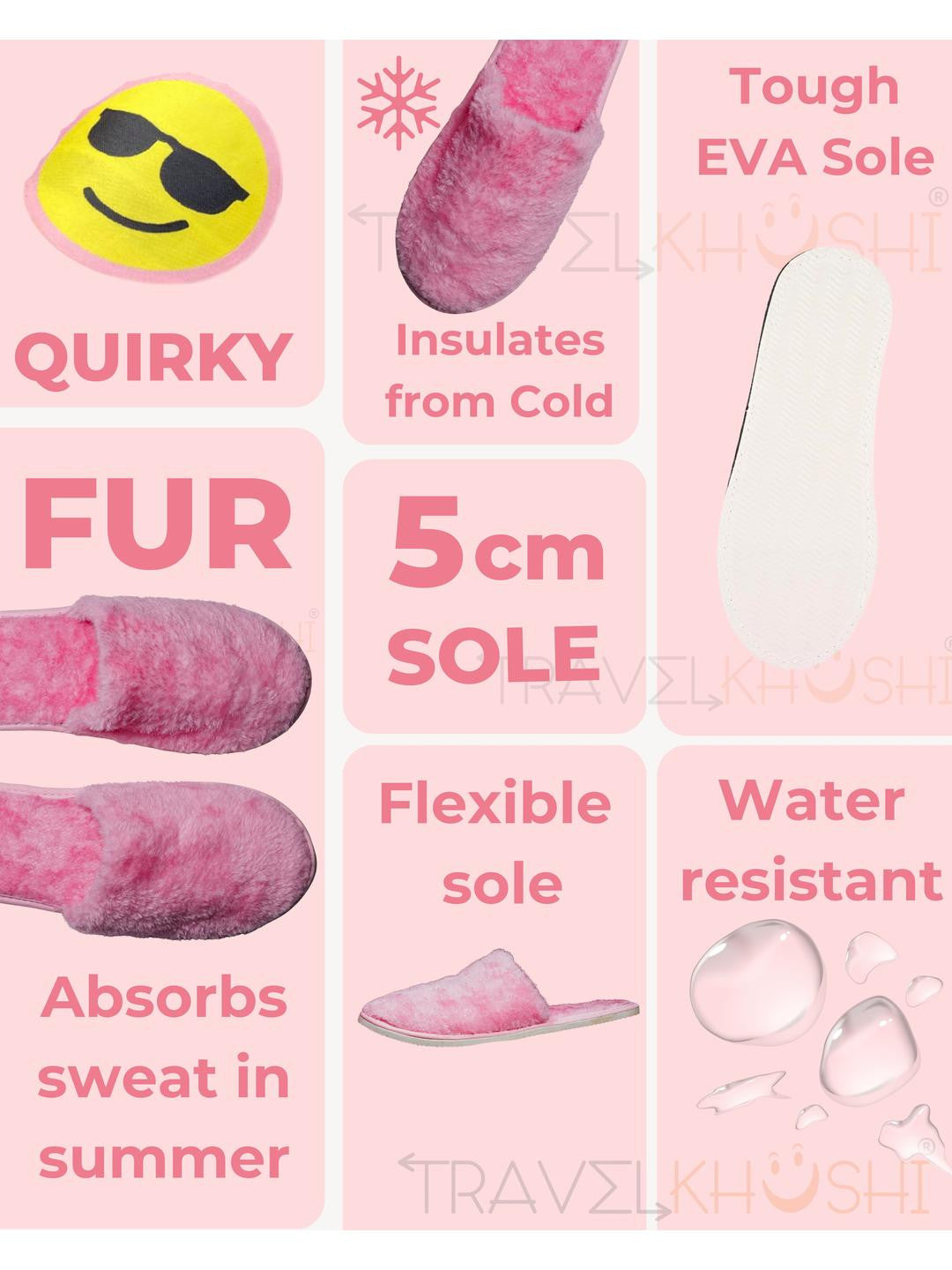 TravelKhushi Bridal Plush Room Slippers — image 6
