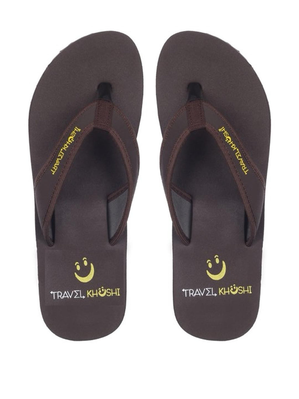 TRAVELKHUSHI Women Brown Fur Flip Flops - image 3