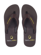 TRAVELKHUSHI Women Brown Fur Flip Flops - image 3
