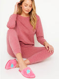 TRAVELKHUSHI Women Pink Fur Flip Flops