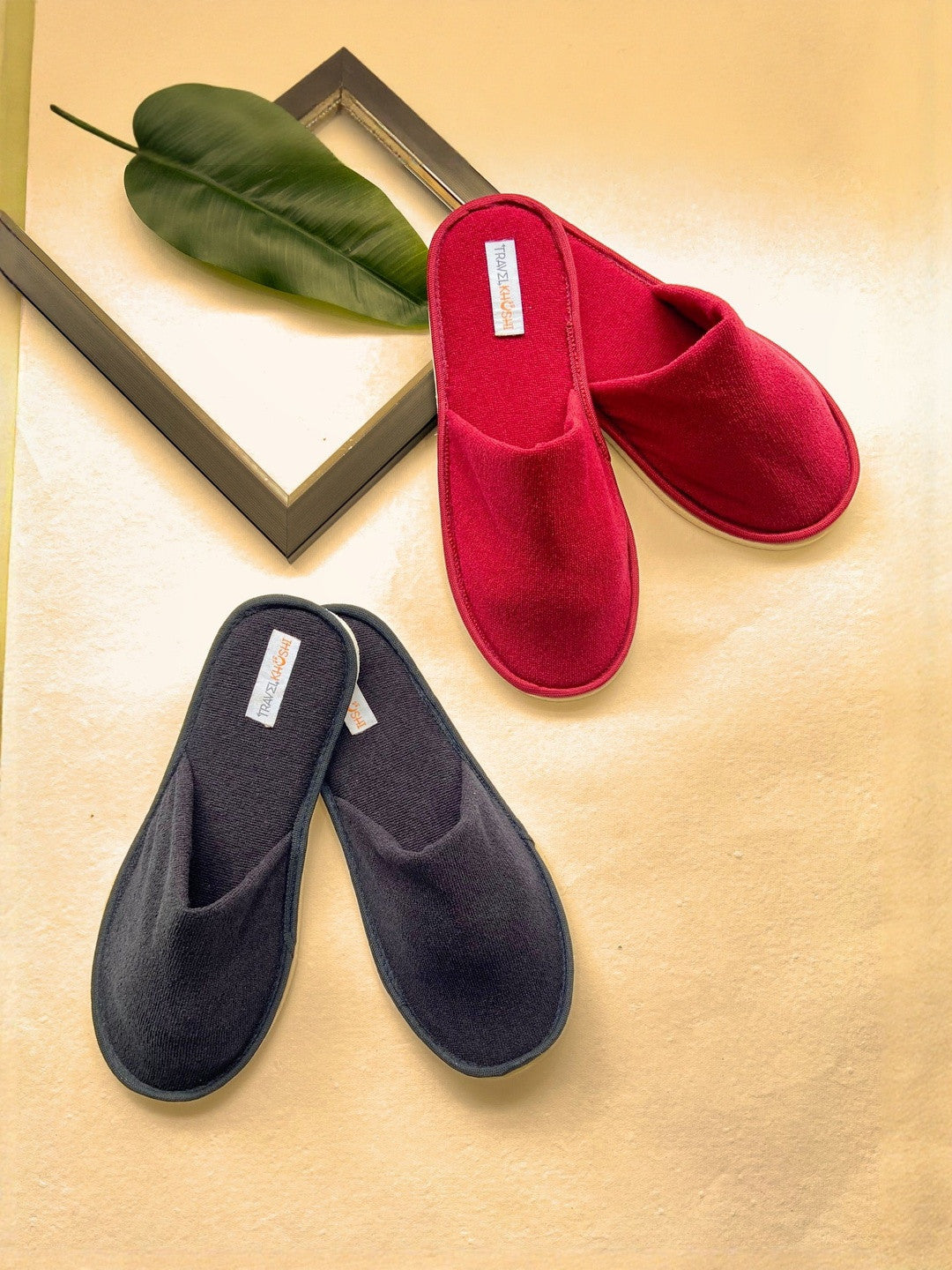 TRAVELKHUSHI Women Pack Of 2 Slip On Room Slippers