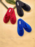 TRAVELKHUSHI Women Pack Of 3 Fur Solid Casual Slip On Flip Flops