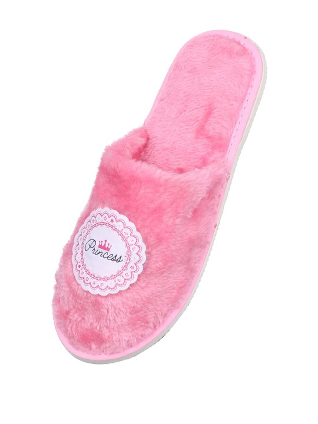 TRAVELKHUSHI Women Pink Fur Flip Flops - image 6