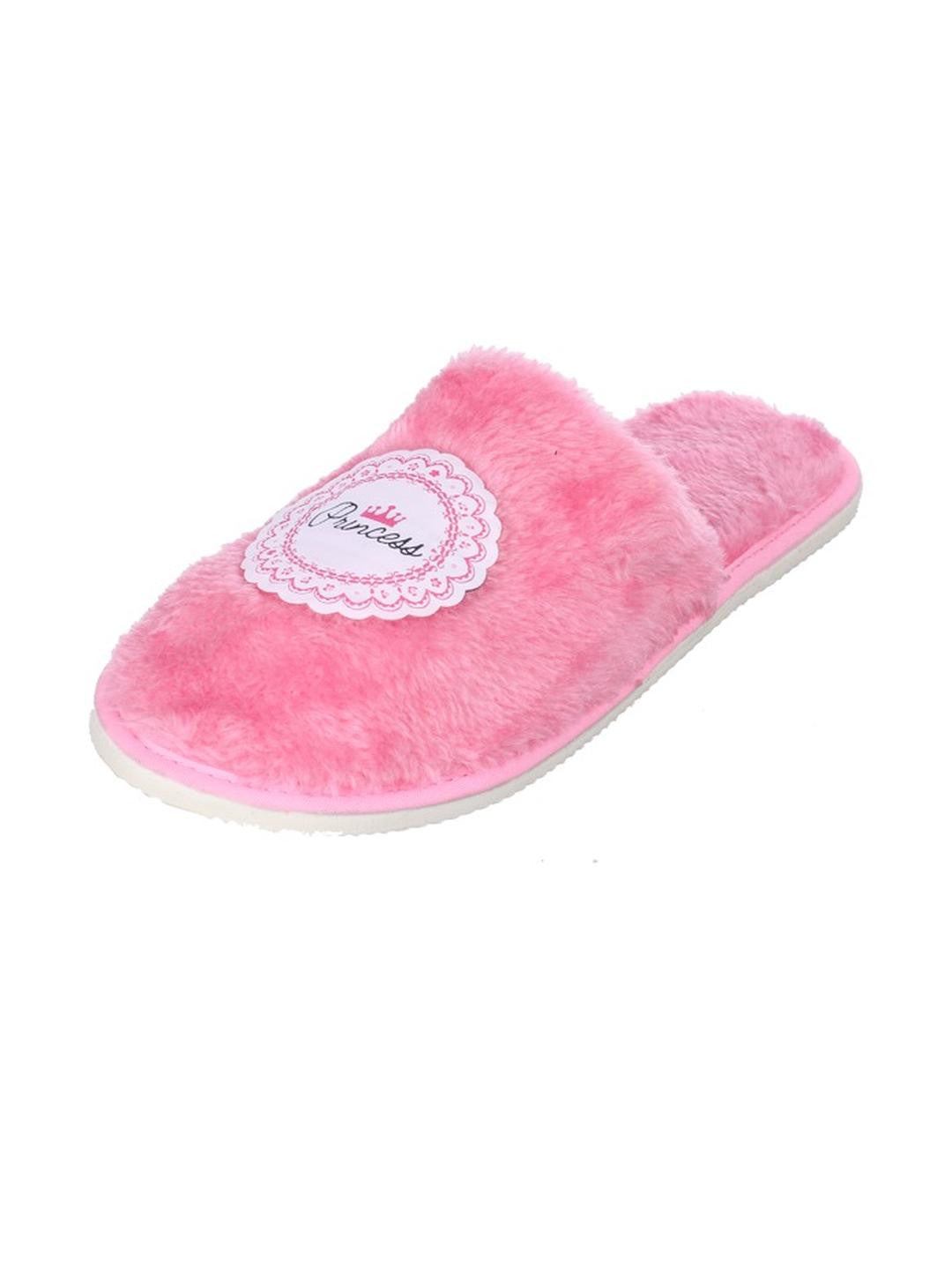TRAVELKHUSHI Women Pink Fur Flip Flops - image 5