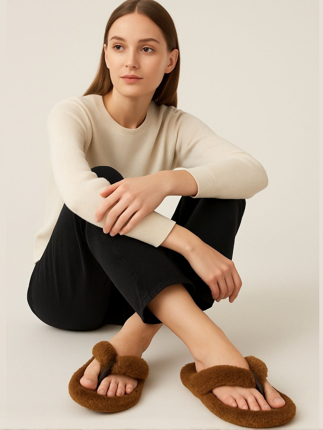 TRAVELKHUSHI Women Soft FUR Slip Ons - image 2
