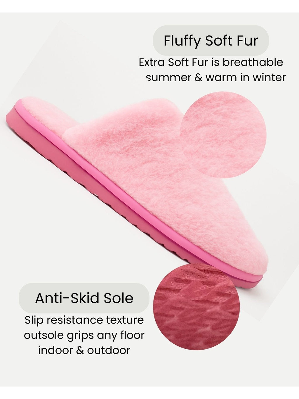 TRAVELKHUSHI Women Fur Room Slippers - image 3