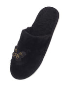 TRAVELKHUSHI Women Black Fur Flip Flops - image 6 — view 6