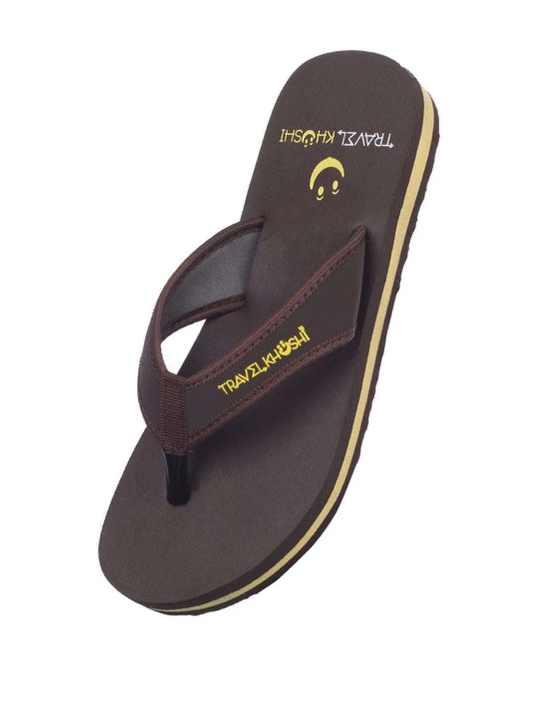 TRAVELKHUSHI Women Brown Fur Flip Flops - image 2