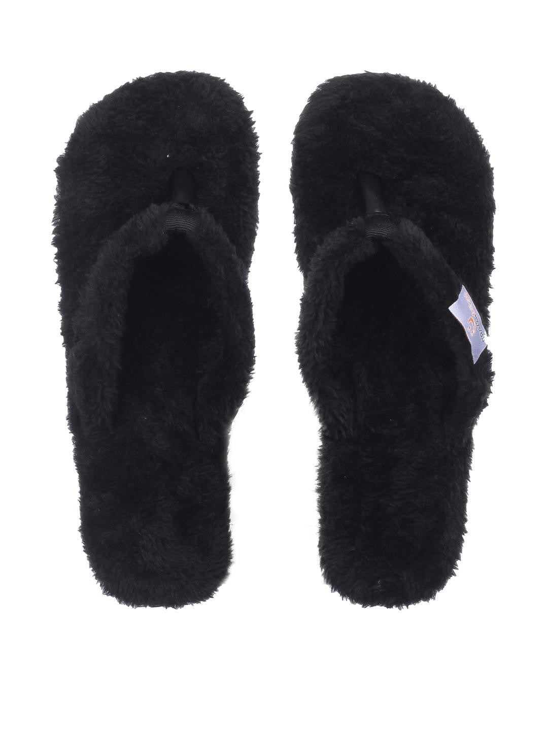 TRAVELKHUSHI Women's Fur Flip Flops — image 2