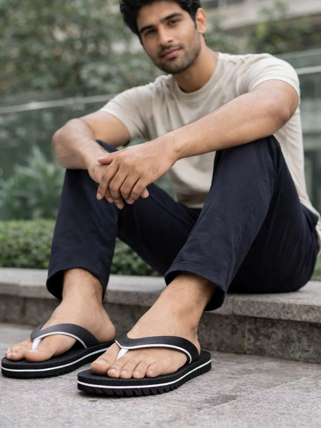 TravelKhushi Men's Classic Thong Flip-Flops style option