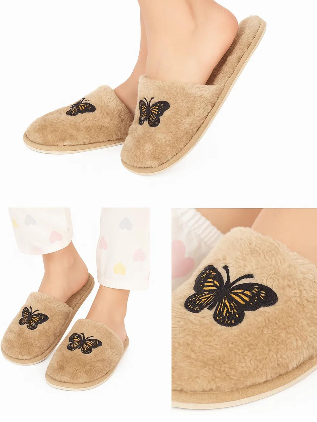 TravelKhushi Women's Butterfly Plush Room Slippers — image 9