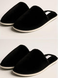 TRAVELKHUSHI 2 Pair Men Black Slip On