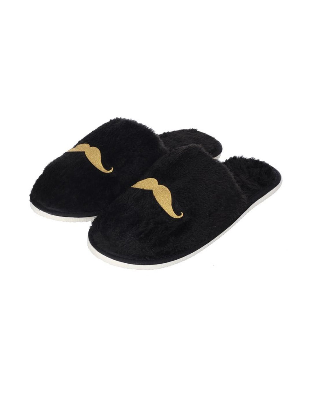 TRAVELKHUSHI Men Black Slip On Soft Fur House Slippers - image 4