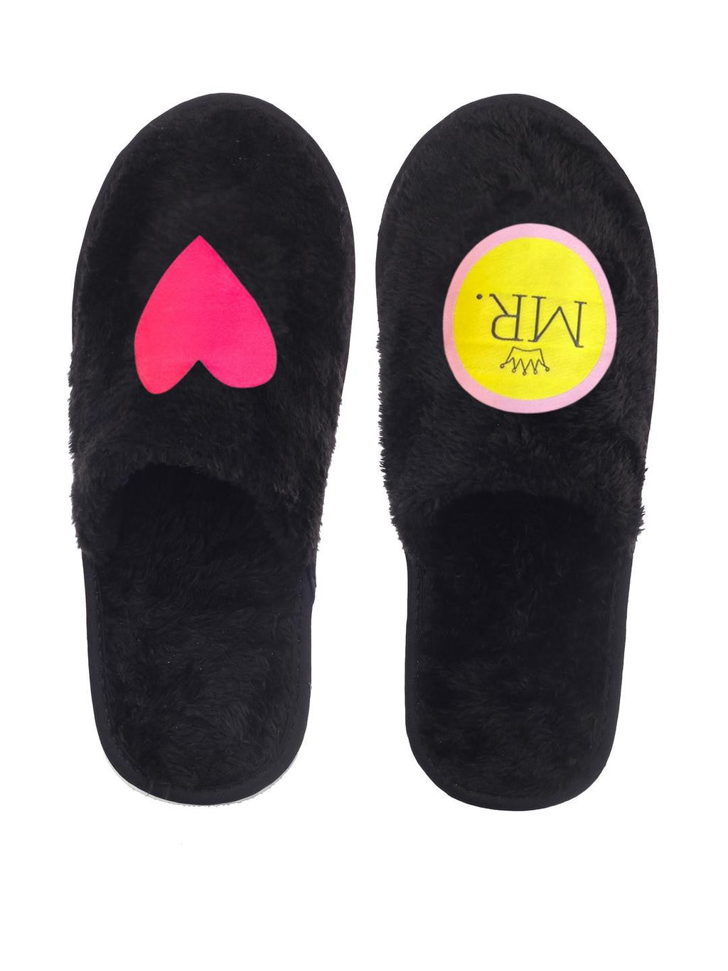 TRAVELKHUSHI Men Mr Love Soft Fur Home Slippper - image 3 — view 3