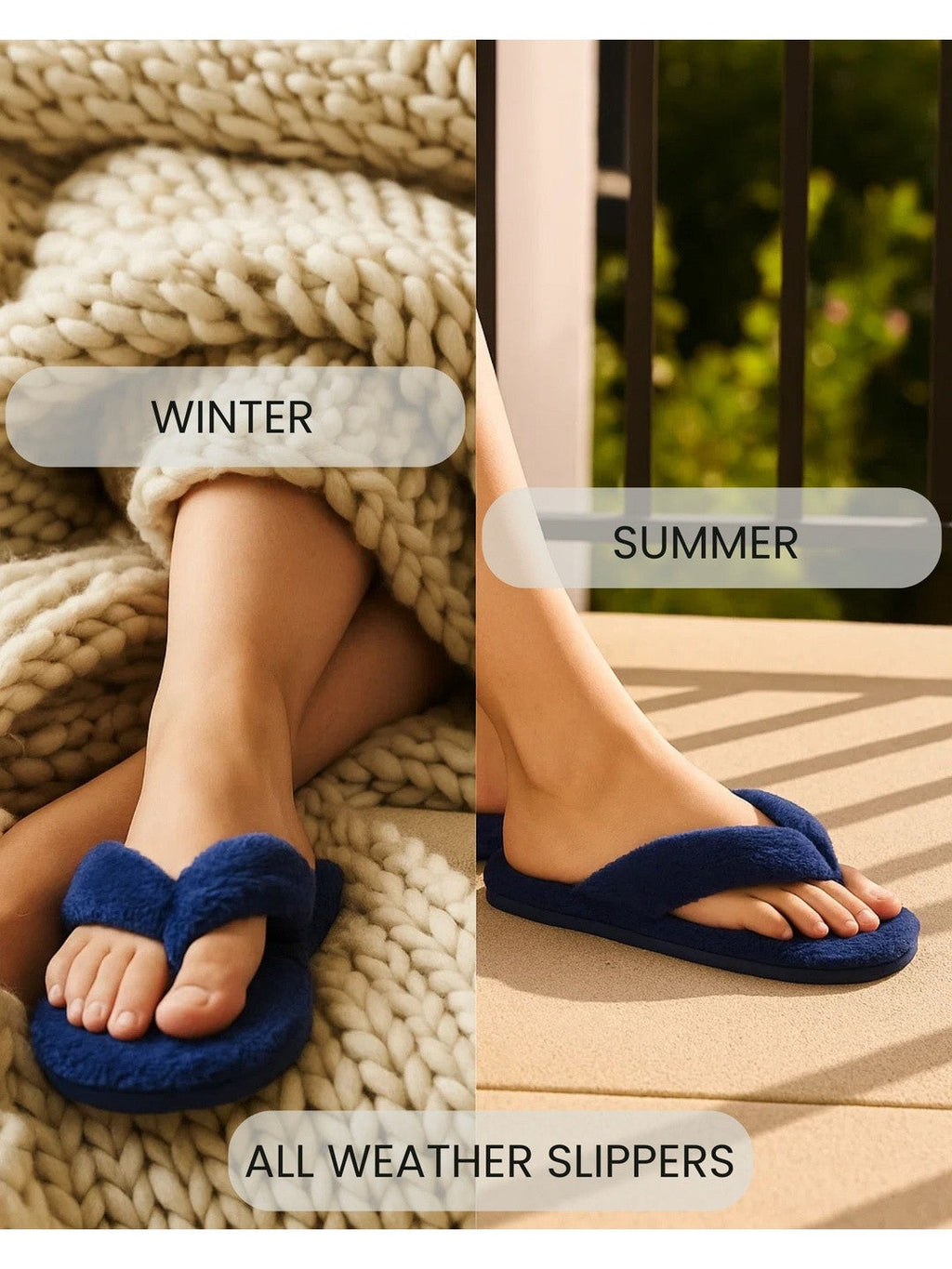 TRAVELKHUSHI Women Premium Fur Flip Flops — image 2