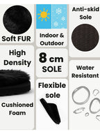 TRAVELKHUSHI Unisex Black Room Slippers - image 5
