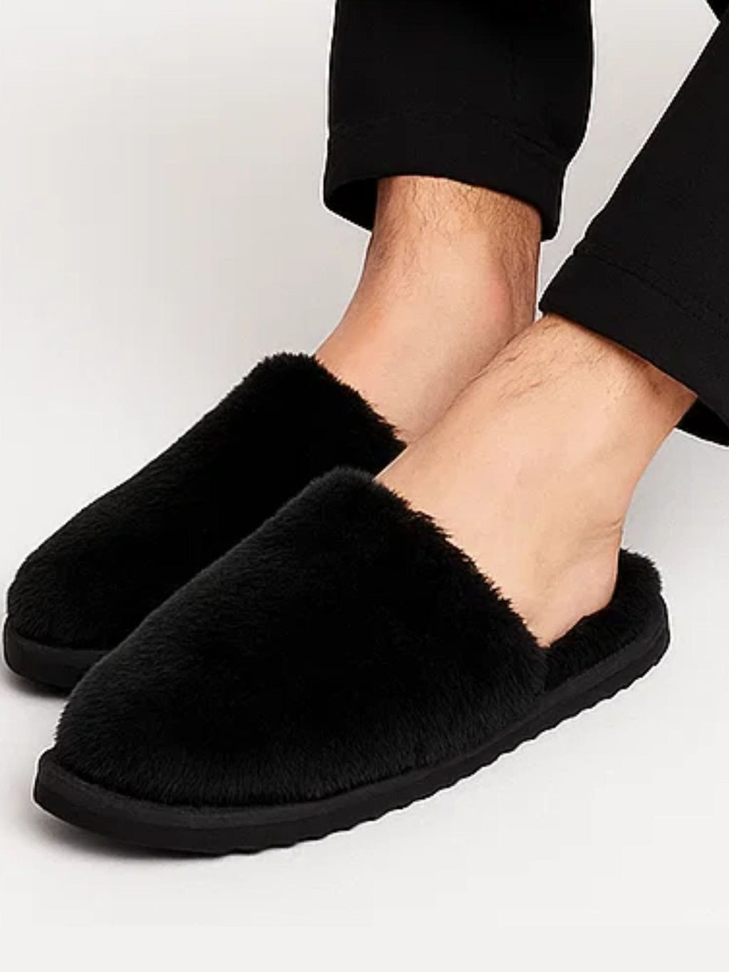 TRAVELKHUSHI Unisex Black Room Slippers - image 2
