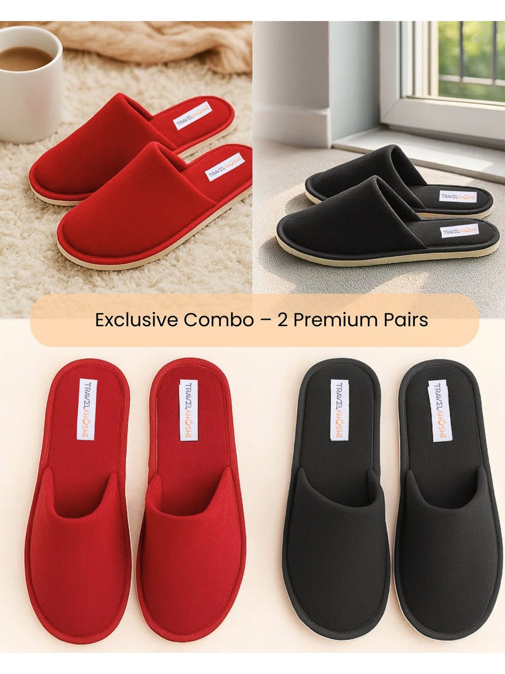 TRAVELKHUSHI Women Pack Of 2 Slip On Room Slippers - image 6