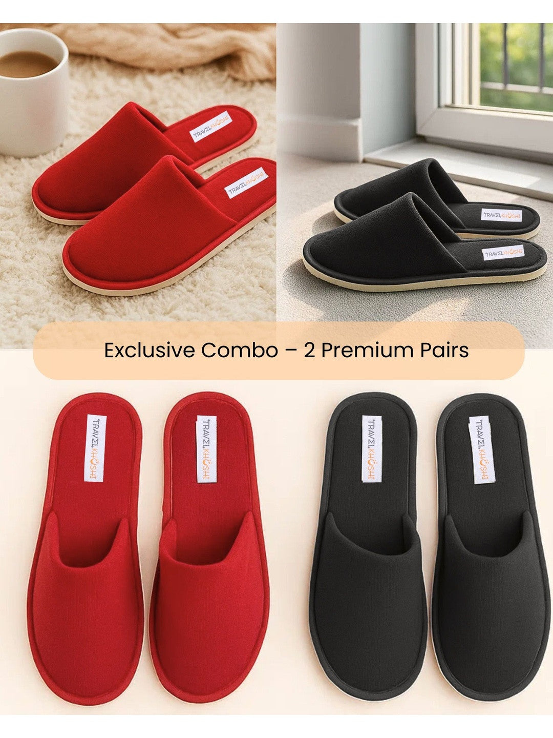 TRAVELKHUSHI Women Pack Of 2 Slip On Room Slippers - image 6