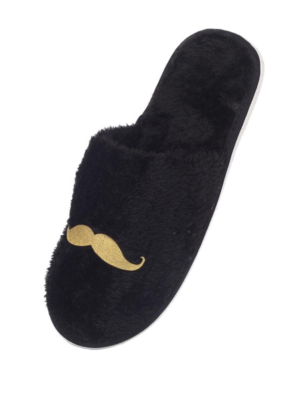 TRAVELKHUSHI Men Black Slip On Soft Fur House Slippers - image 3