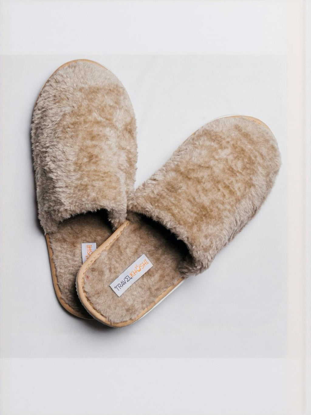 TRAVELKHUSHI Men Cream Indoor Fur Home Slippers — image 4