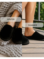 TRAVELKHUSHI Unisex Black Room Slippers - image 6