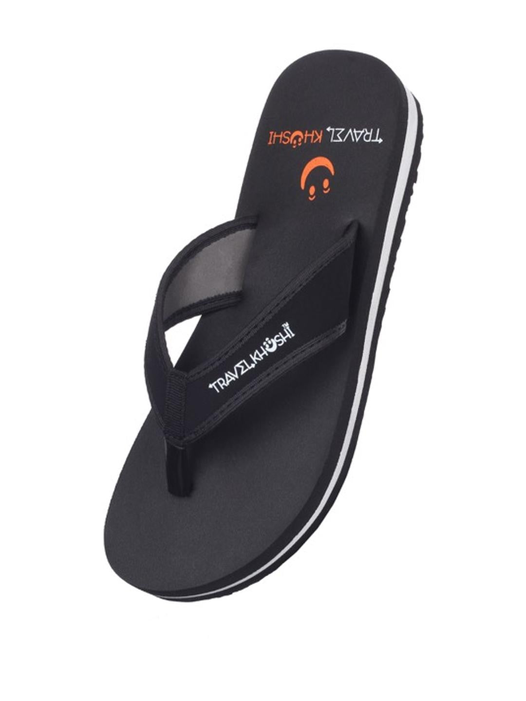TRAVELKHUSHI Women Black Fur Flip Flops - image 5