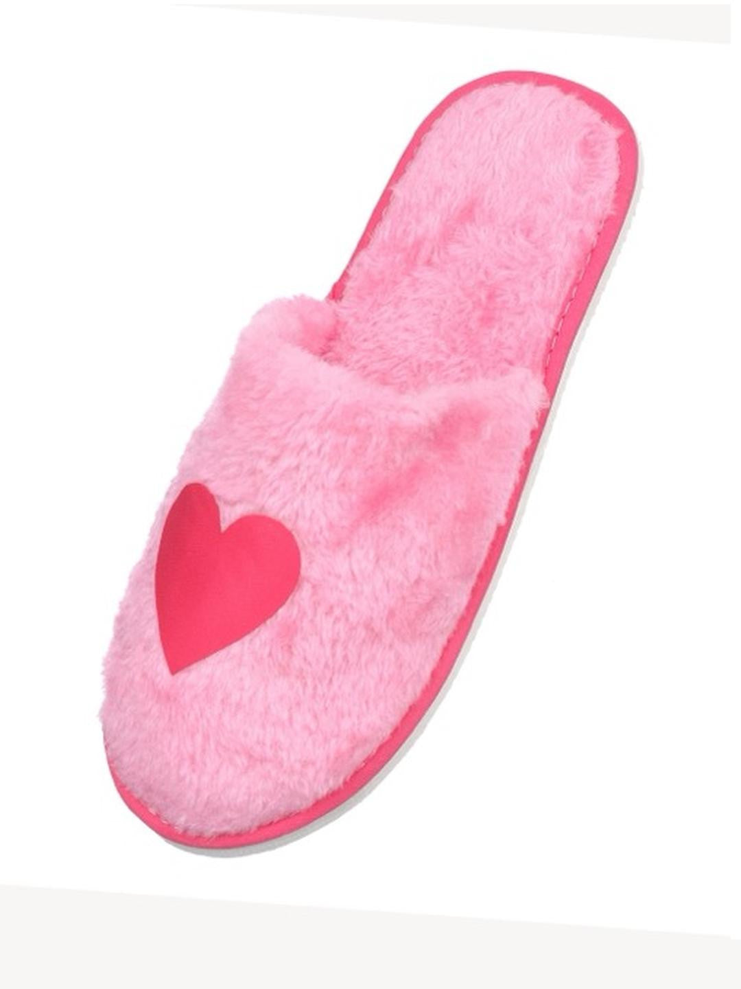 TRAVELKHUSHI Women Pink Fur Flip Flops - image 5